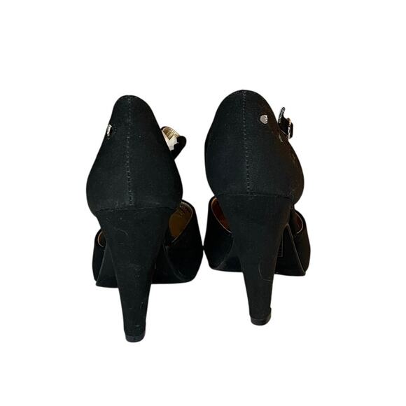 Modcloth Pinup Rockabilly Heels Black 5W - Picture 4 of 5